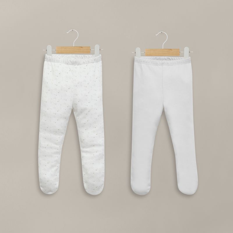 OPALINE - Pack de 2 panty ballerina blanca unisex 40678