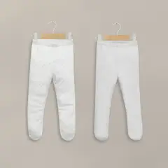 OPALINE - Pack de 2 panty ballerina blanca unisex 40678