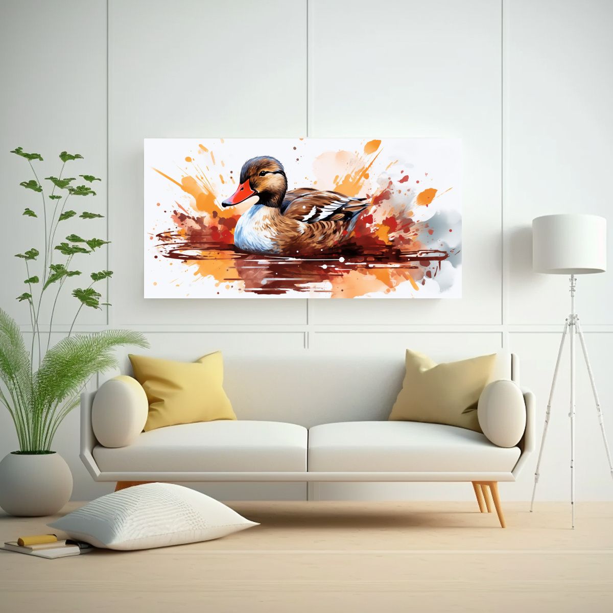 GENERICO - Pinturas De Arte Pop Neo De Patos En Colores 60x30 Cm