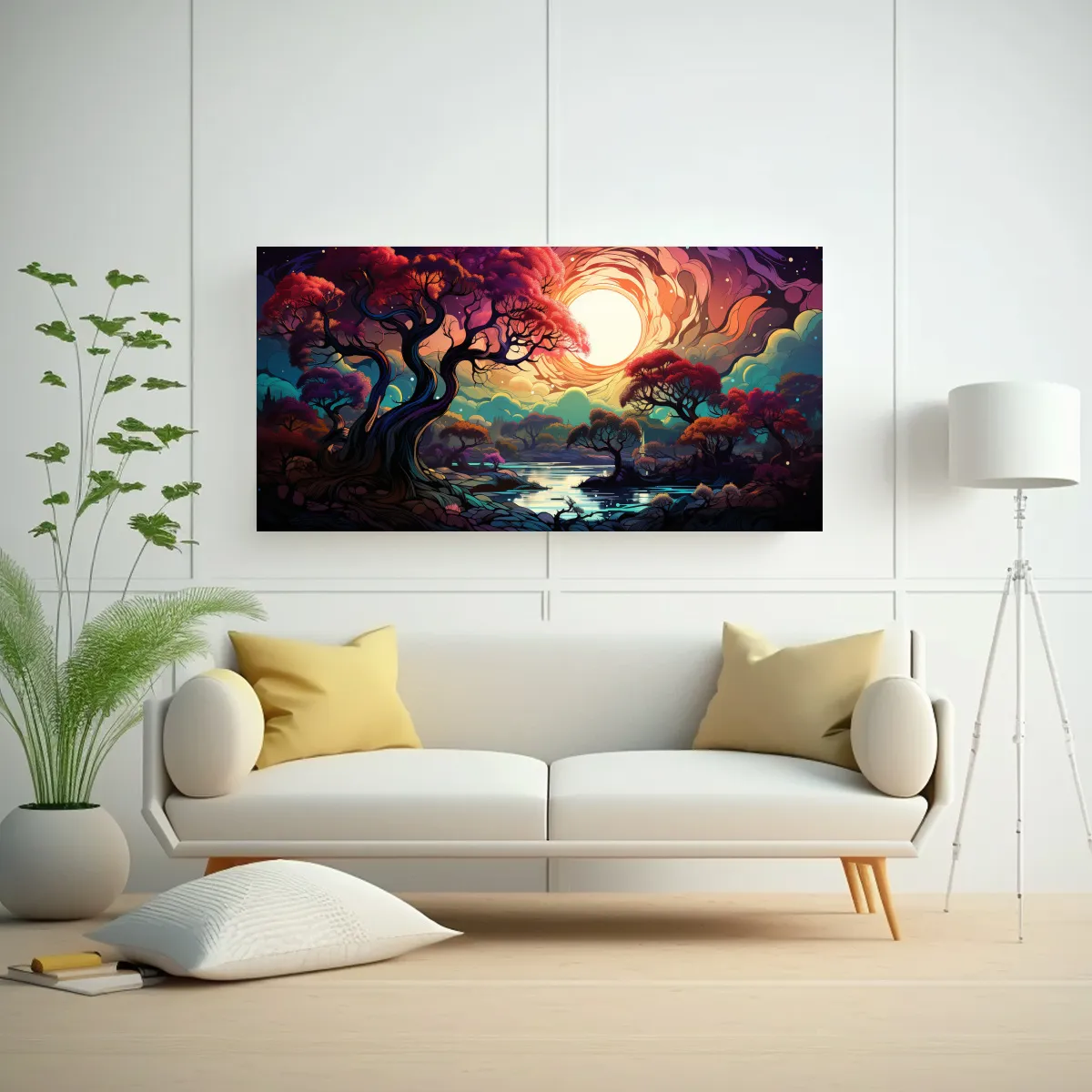 GENERICO - Pintura Decorativa Adorable De árbol De Manzana 80x40 Cm