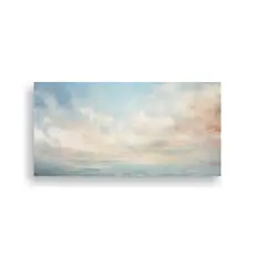 GENERICO - Cuadro Abstracto Venta Simétrico Mar Y Cielo En 80x40 Cm