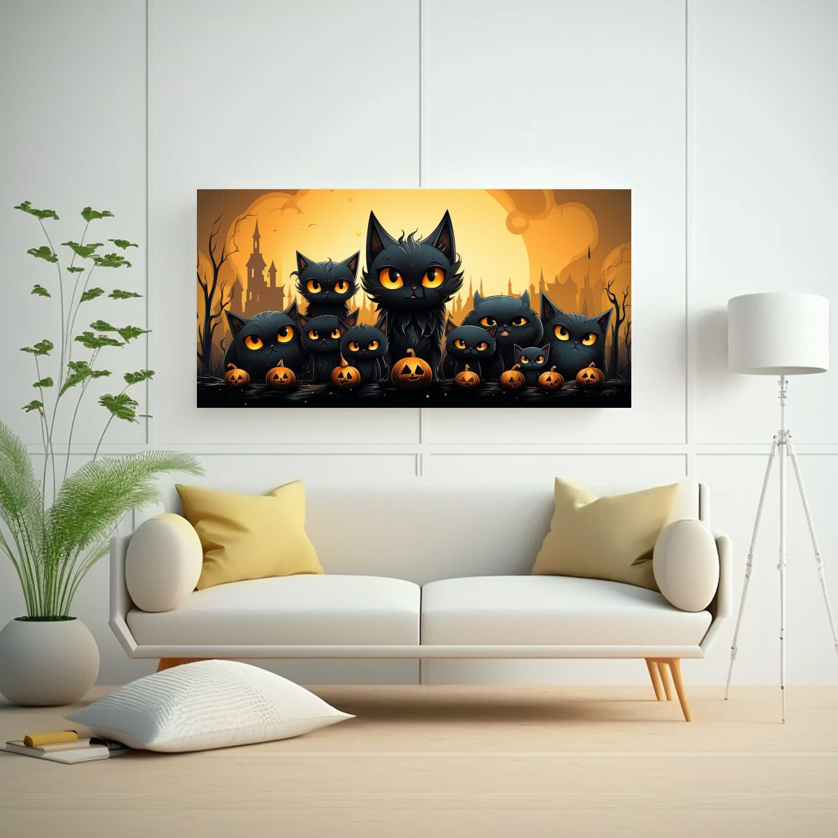 GENERICO - Cuadro Espectacular Elegancia Diseño De Gato 100x50 Cm