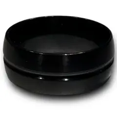 GOIA - Anillo Unisex Geométrico Calada - Acero Inoxidable - Negro