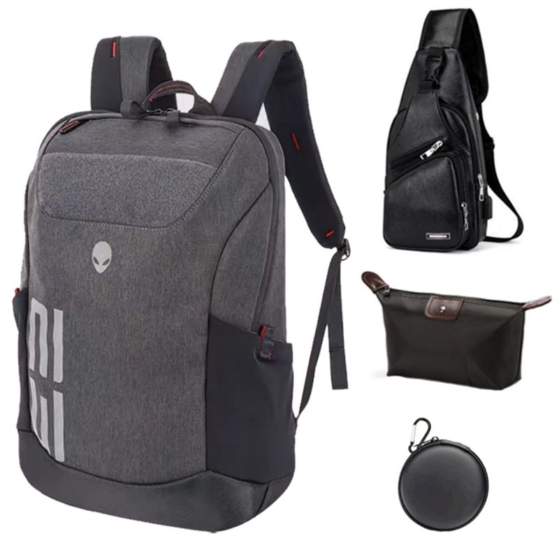 BRO TOUMI - Mochila Dell Notebook Impermeable Y Toumi 3 en 1 Cartera de viajes