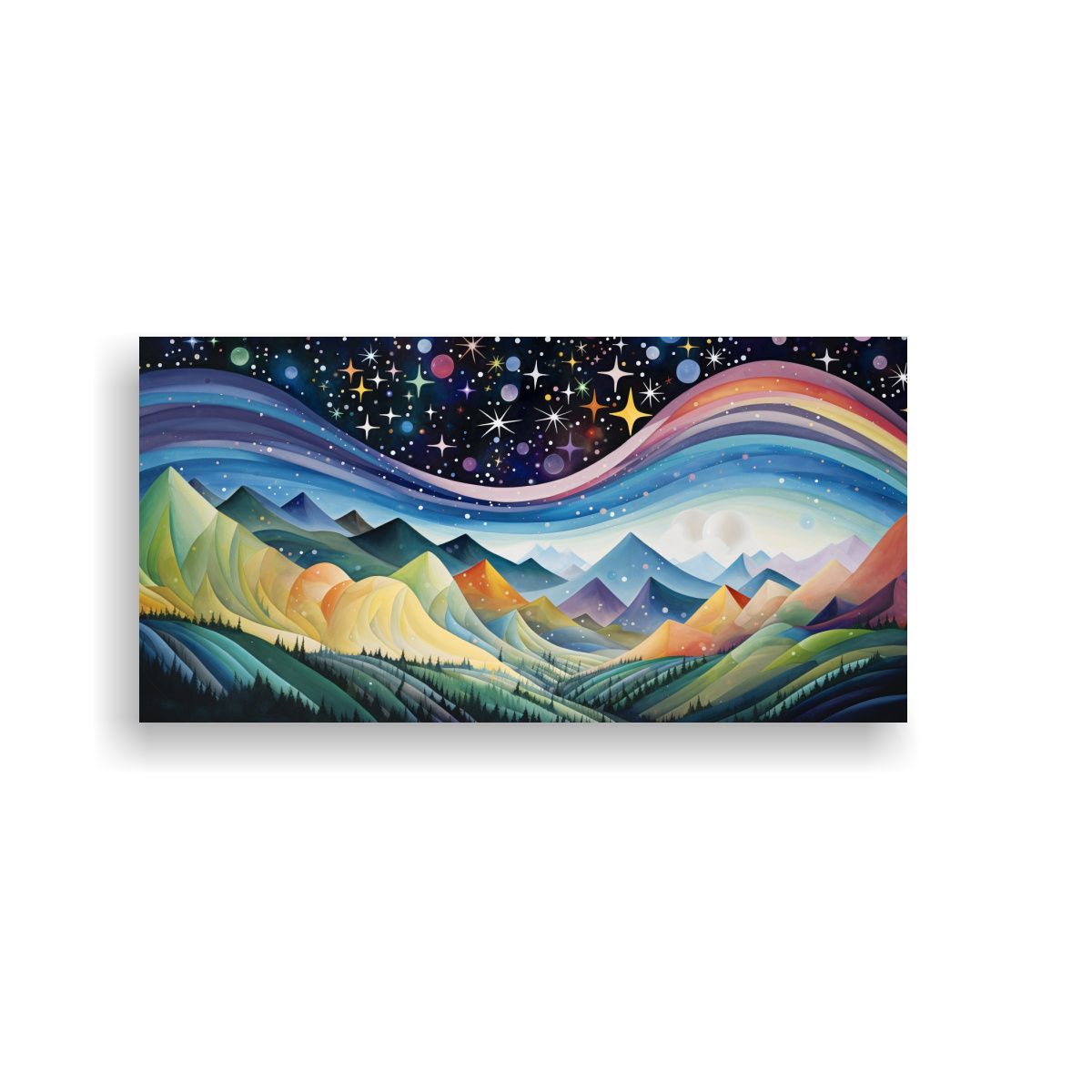 GENERICO - Paisaje De Montaña Elegante Con Estilo Refinado 80x40 Cm