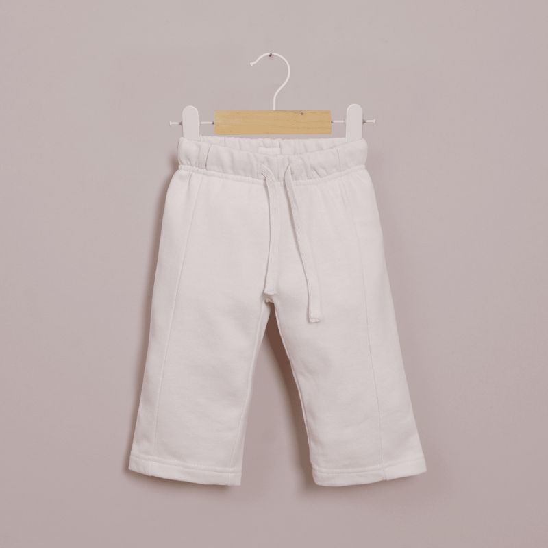 OPALINE - Pantalón de buzo crema de niña 40729