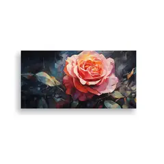 GENERICO - Cuadro Abstracto De Rosas En Estilo Estilo óleo 100x50 Cm