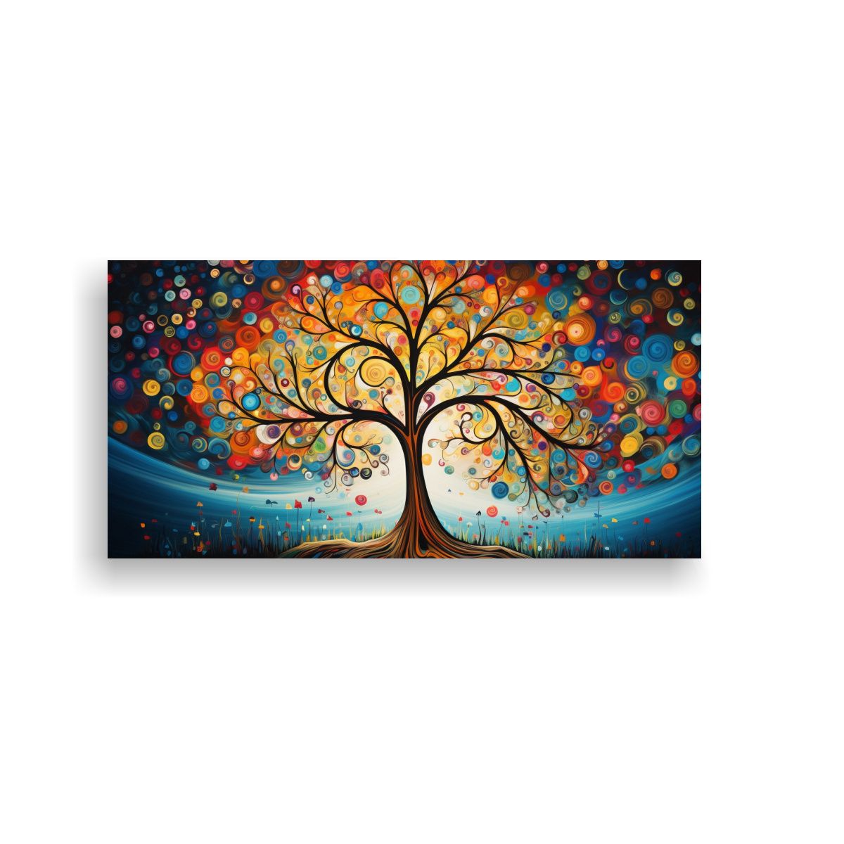 GENERICO - Cuadro Decorativo Expresión Personalidad árbol 100x50 Cm