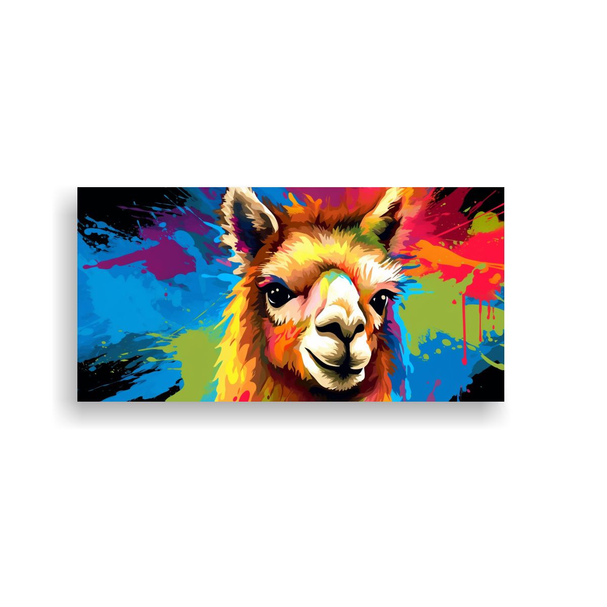 GENERICO - Pintura Decorativa De Alpaca En Colores Del 80x40 Cm