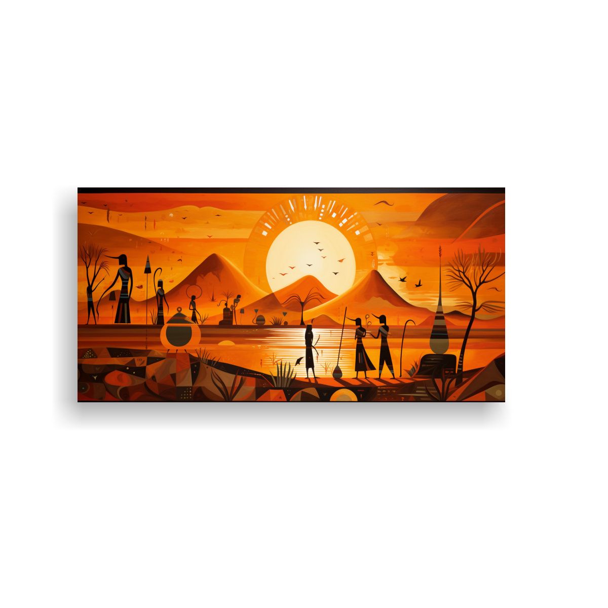 GENERICO - Cuadro Época Galería Egipto Antiguo 80x40 Cm