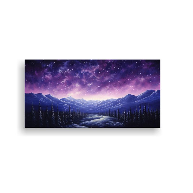 GENERICO - Cuadro Inspiración Nocturna Con Colores 80x40 Cm
