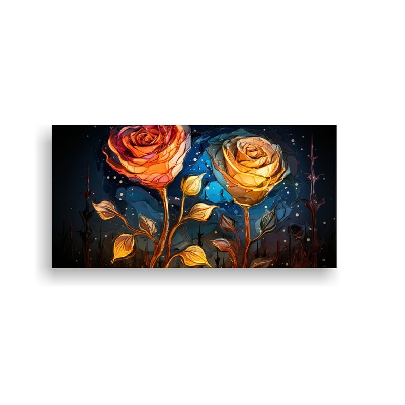 GENERICO - Pintura Decorativa Estilo Rose Van Gogh Diseño 60x30 Cm