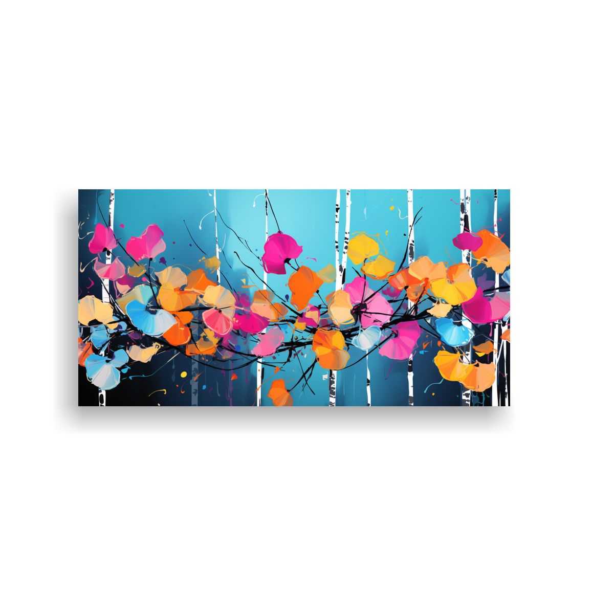 GENERICO - Pintura Decorativa Tela En Bastidor Árbol De 100x50 Cm