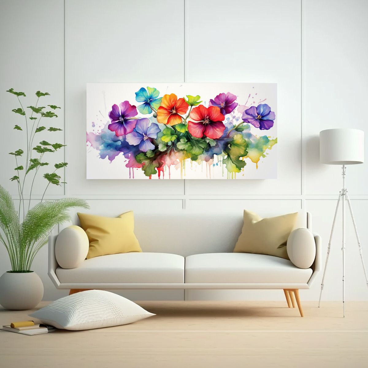 GENERICO - Cuadro Abstracto Moderno Para Dormitorio 100x50 Cm