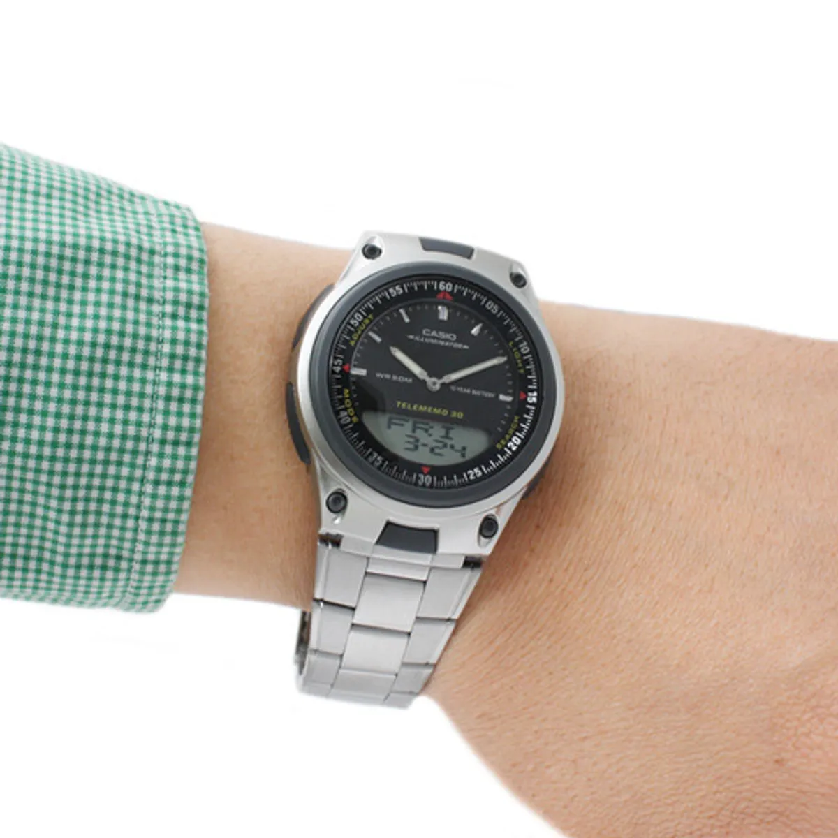 CASIO - reloj casio aw80d-1a hombre telememo iluminator