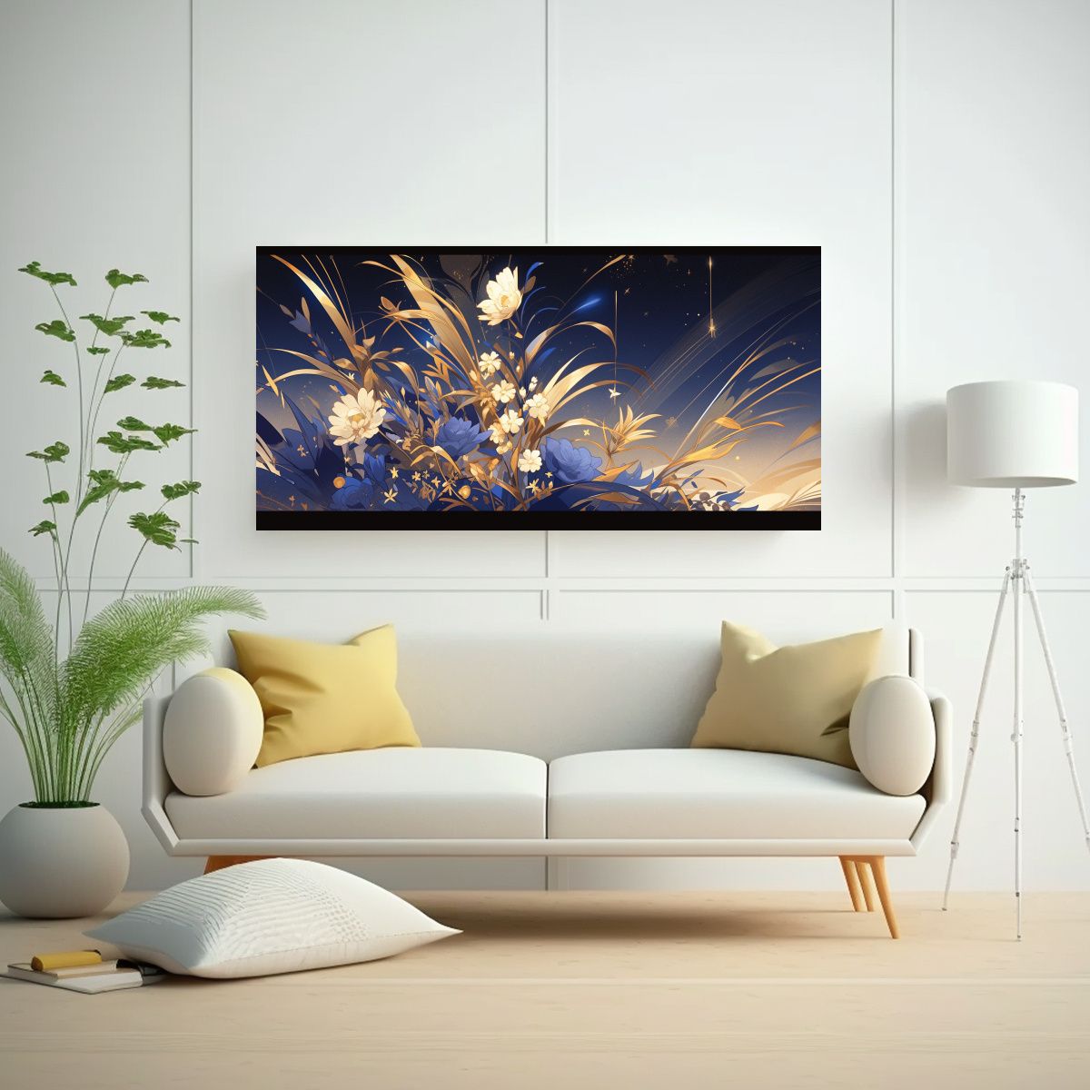 GENERICO - Pinturas Decorativas En Bastidor Con Finas 60x30 Cm