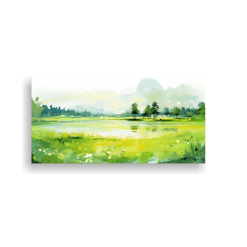 GENERICO - Cuadro Moderno Paisaje De Verano Con Colores 80x40 Cm