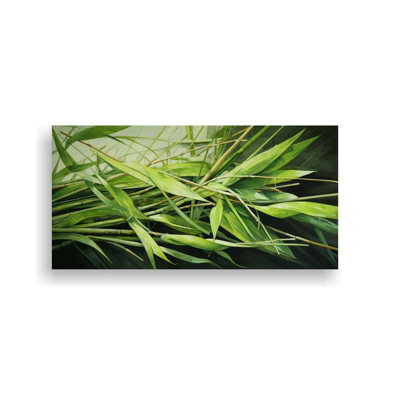 GENERICO - Pintura Abstracta Detallada De Hierbas Lemongrass 60x30 Cm
