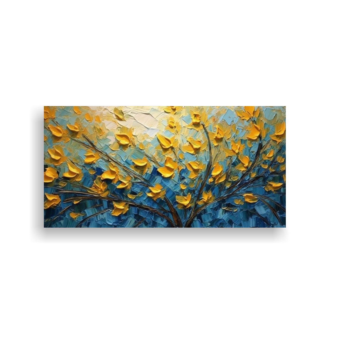 GENERICO - Cuadro Abstracto Estilo Van Gogh Pintura Al 60x30 Cm