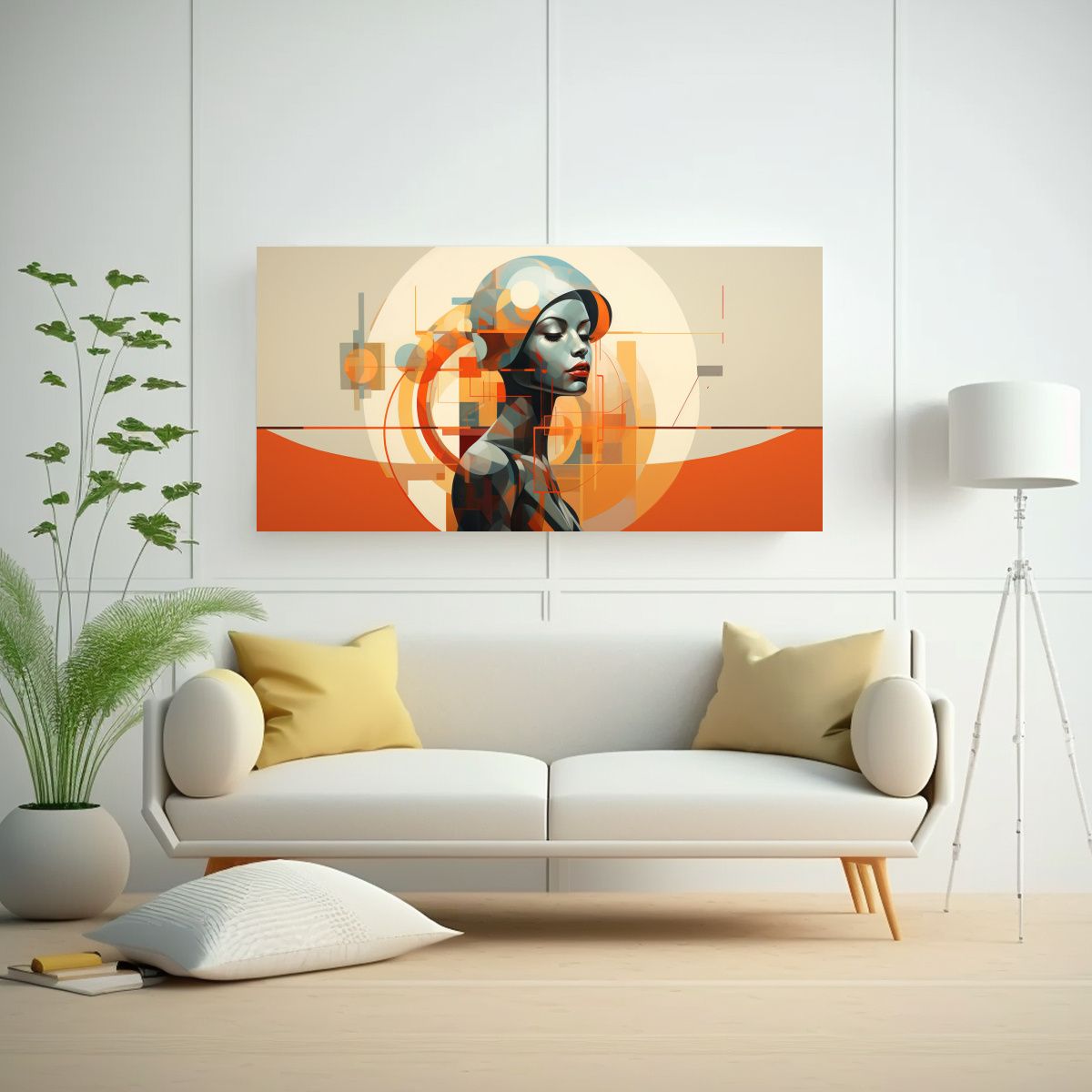 GENERICO - Pintura Decorativa Tela Sublimada Con Figura 60x30 Cm