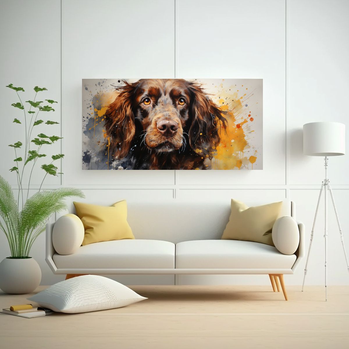 GENERICO - Arte Gráfico Acuarela Setters Estilo Acuarela 100x50 Cm