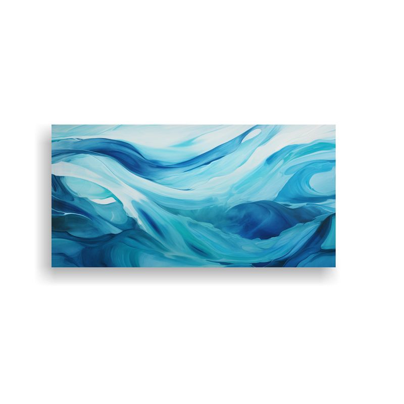 GENERICO - Pintura Acuarela Abstracta Con Vibrantes Colores 100x50 Cm
