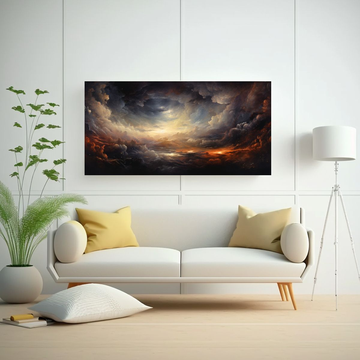 GENERICO - Pinturas Decorativas De Diseño De Canva Cielo 80x40 Cm