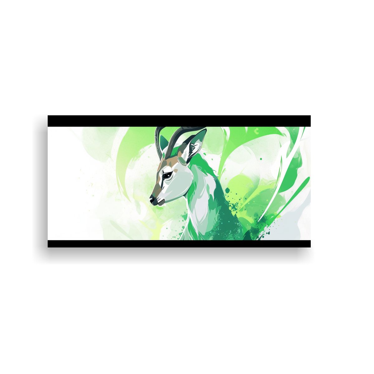 GENERICO - Pintura Decorativa Antílope En Tonos Pastel Y 80x40 Cm