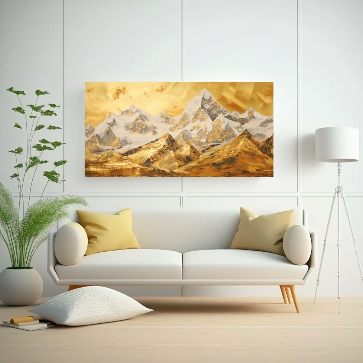 GENERICO - Cuadro En Lienzo De Montañas Famosas Con Tonos 80x40 Cm