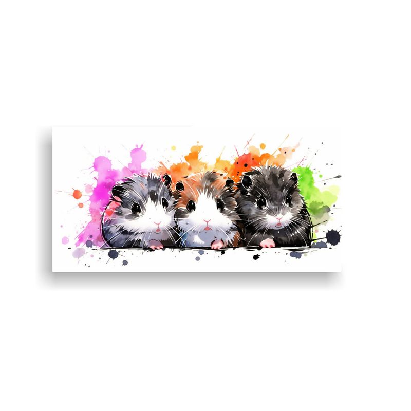 GENERICO - Lienzo De Cocina A Rayas Para Hamsters En Colores 100x50 Cm