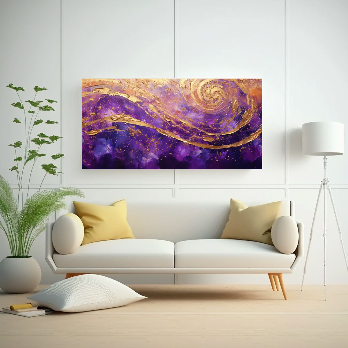 GENERICO - Pintura Decorativa De Lienzo Estilo Puntillismo 100x50 Cm
