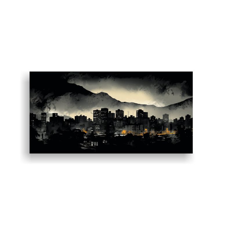 GENERICO - Cuadro Conceptual Personalidad De Santiago En 60x30 Cm