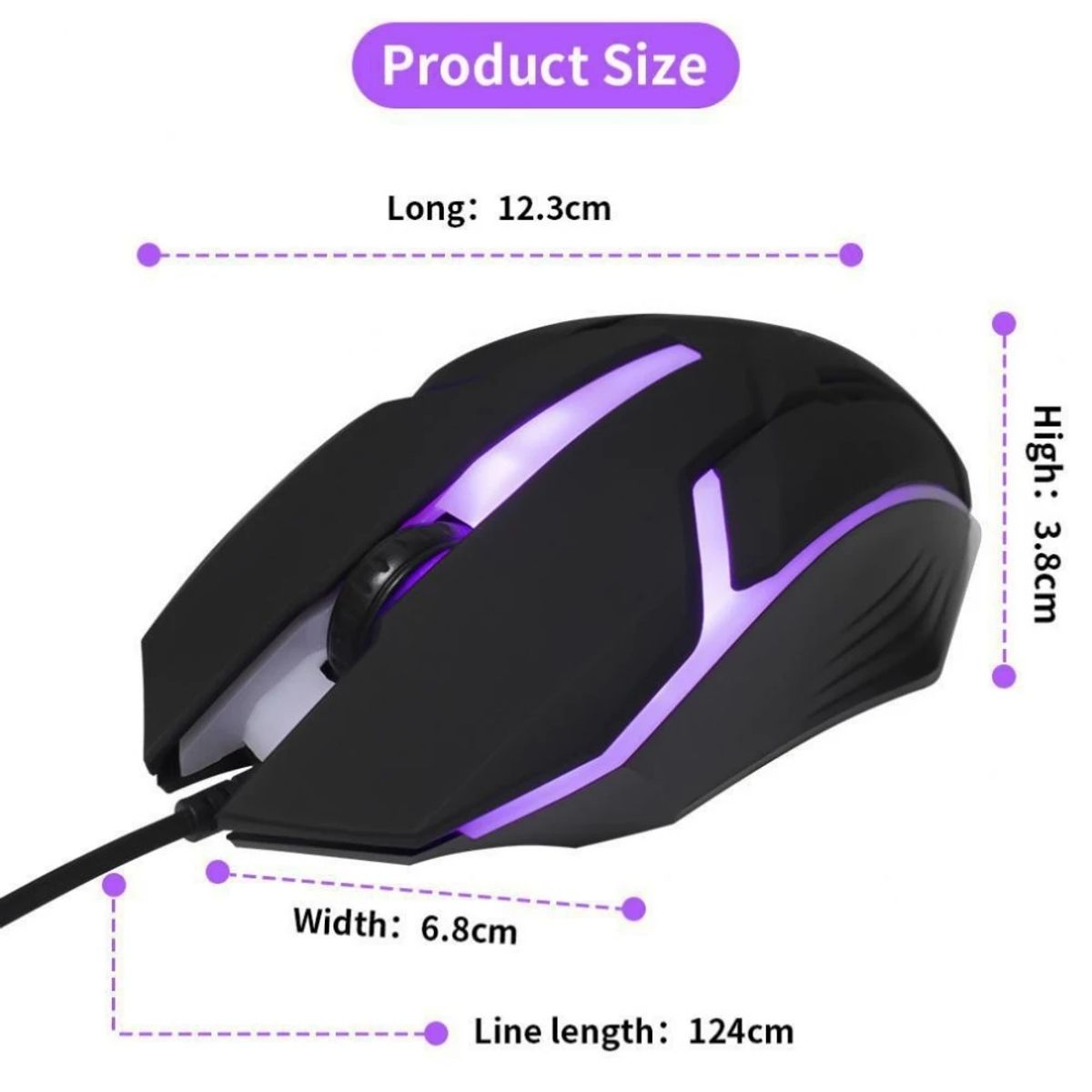 OEM - Mouse Gamer Optico X1 RGB 1600 DPI