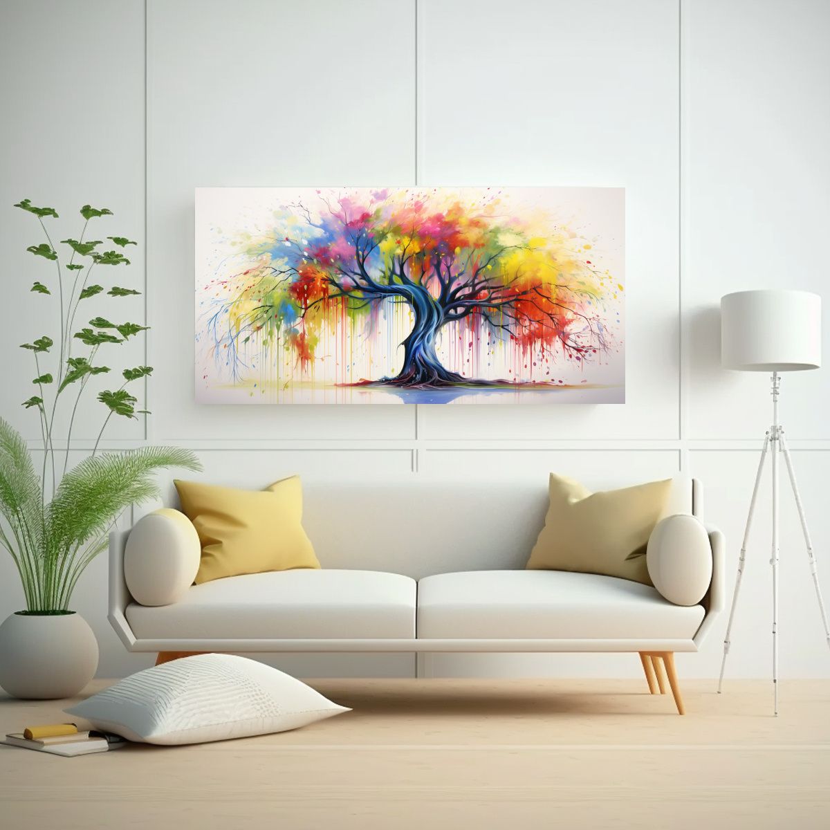 GENERICO - Arte Tela Canvas Oficina Willow Tree Colores 60x30 Cm