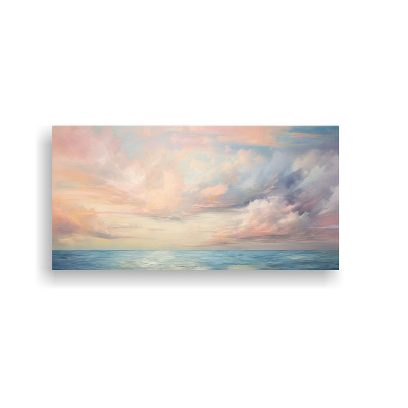 GENERICO - Cuadro Abstracto Estética Cielo Y Mar Con 60x30 Cm