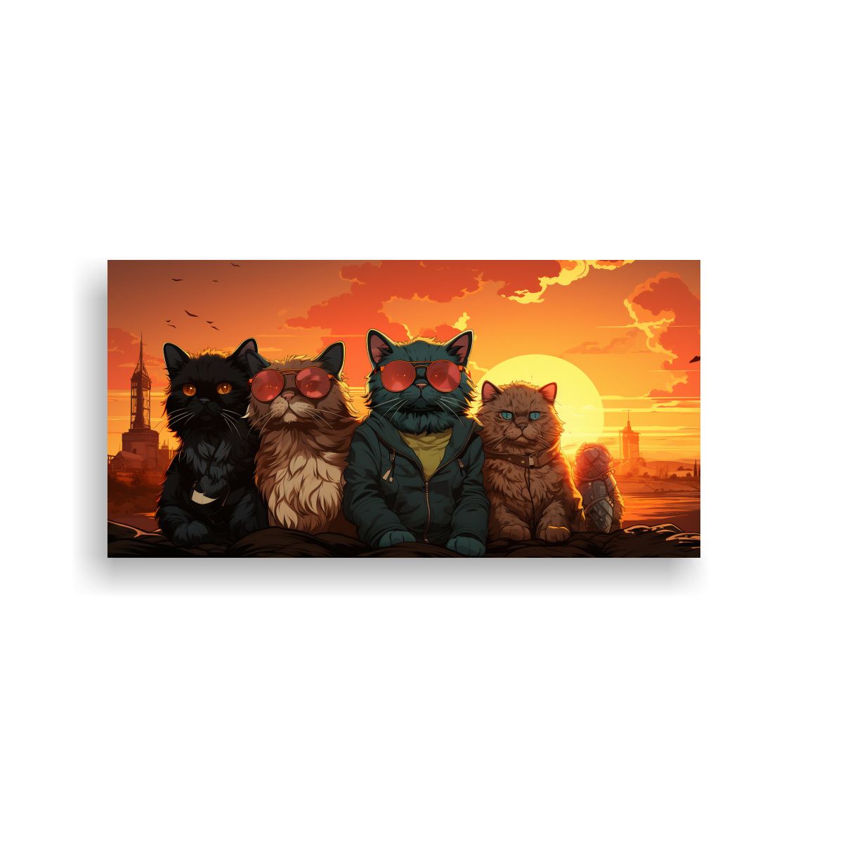GENERICO - Cuadros Originales De Gatitos De California 80x40 Cm