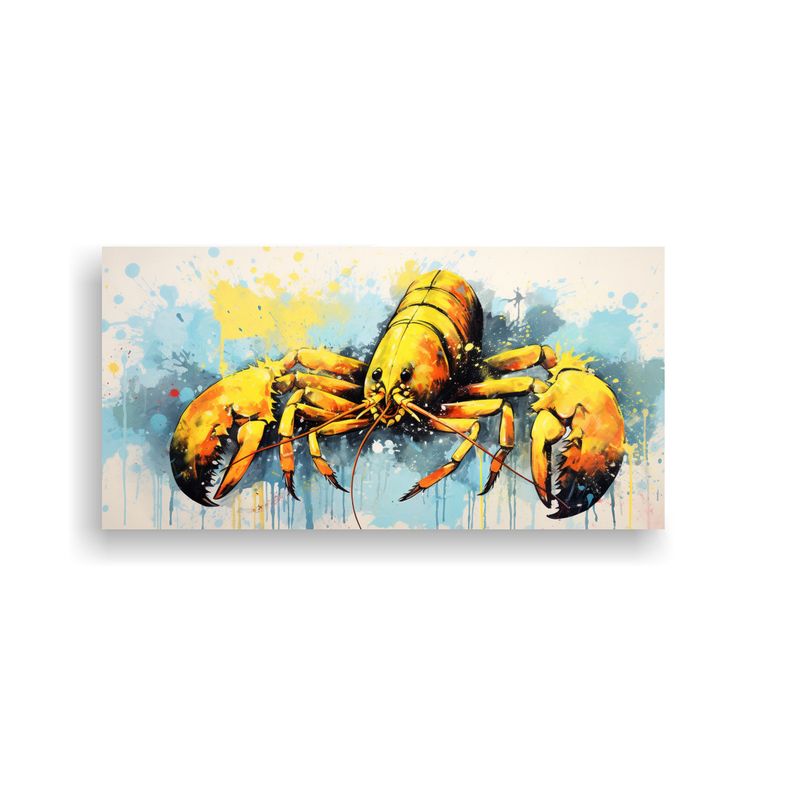 GENERICO - Cuadro Acuarela Escorpión En Colores Manteca Y 60x30 Cm
