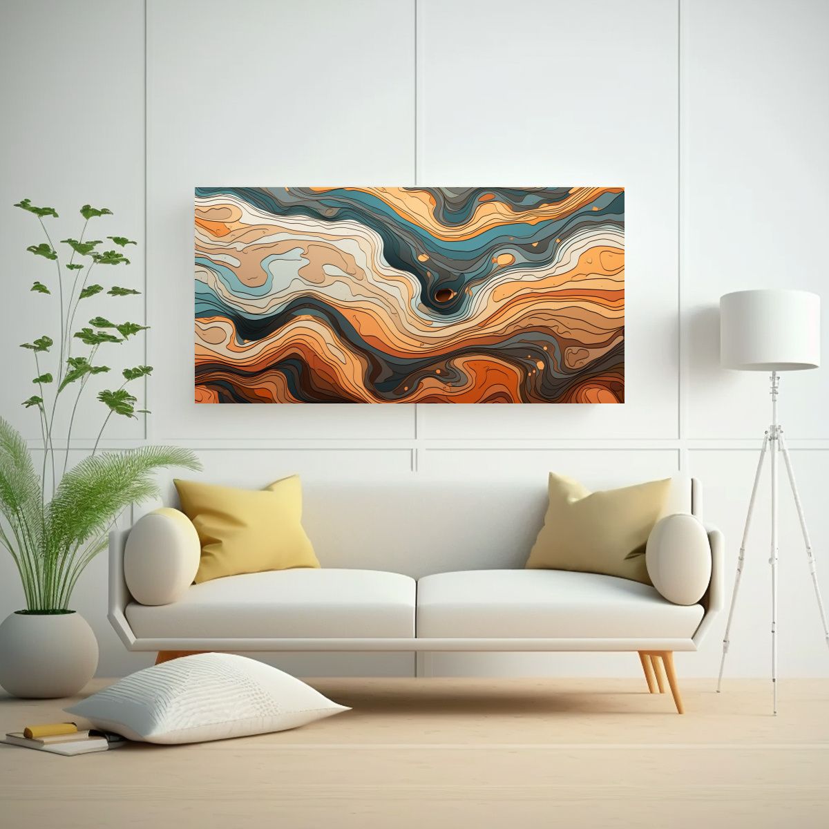 GENERICO - Pinturas Decorativas De Lienzo Vertical Con 100x50 Cm