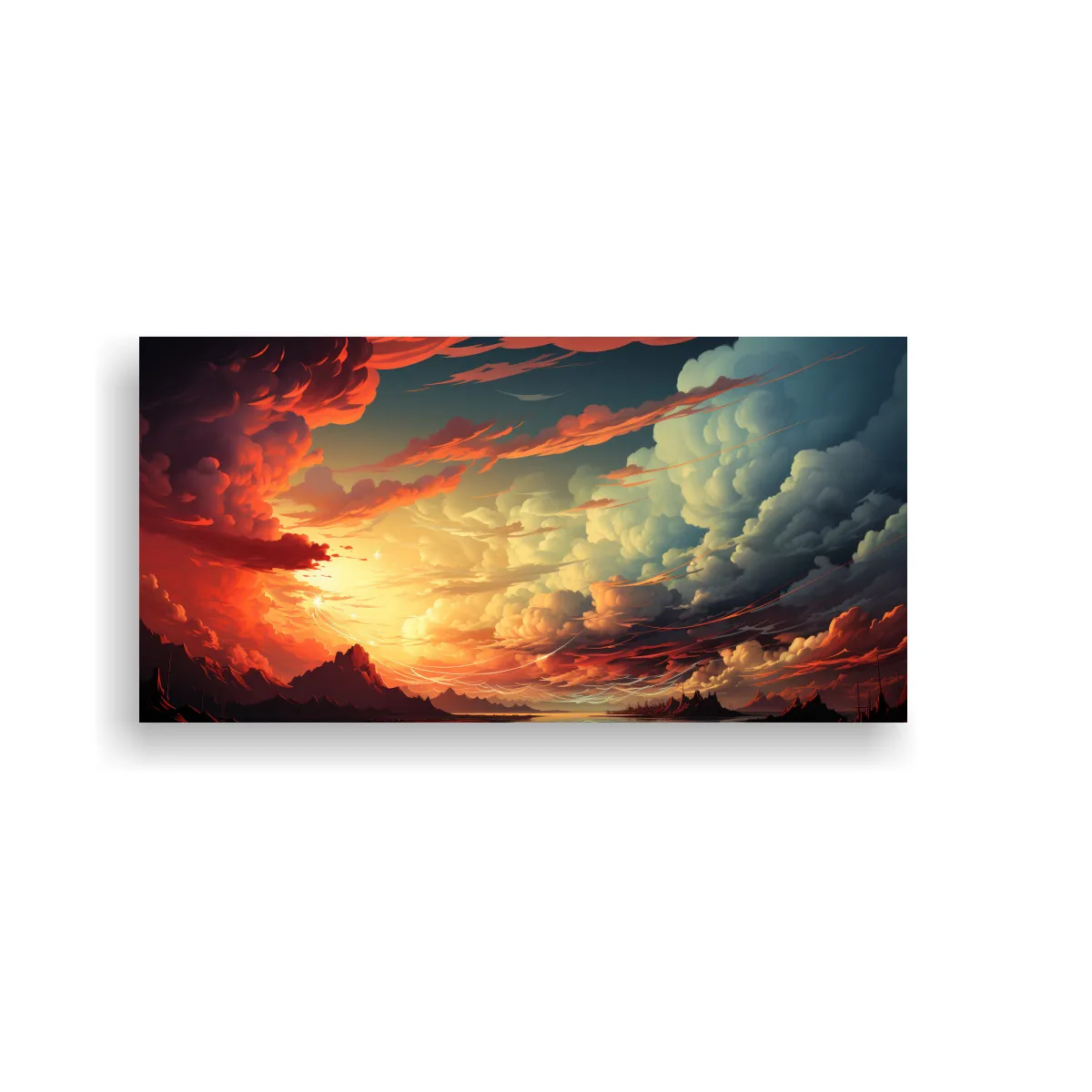 GENERICO - Pintura Decorativa Cuadro Inspirador Con Nubes 80x40 Cm