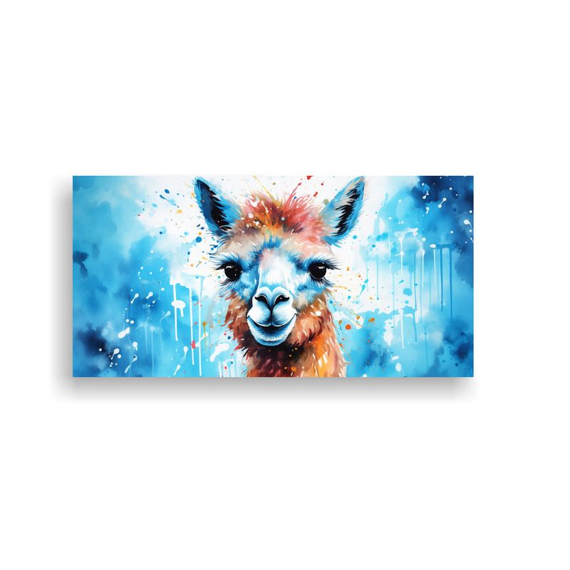 GENERICO - Pintura Juvenil De Alpaca En Acuarela Y Colores 60x30 Cm
