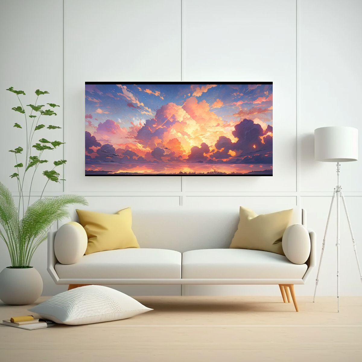 GENERICO - Pinturas De Decoración Paisajes Coloridos De 100x50 Cm