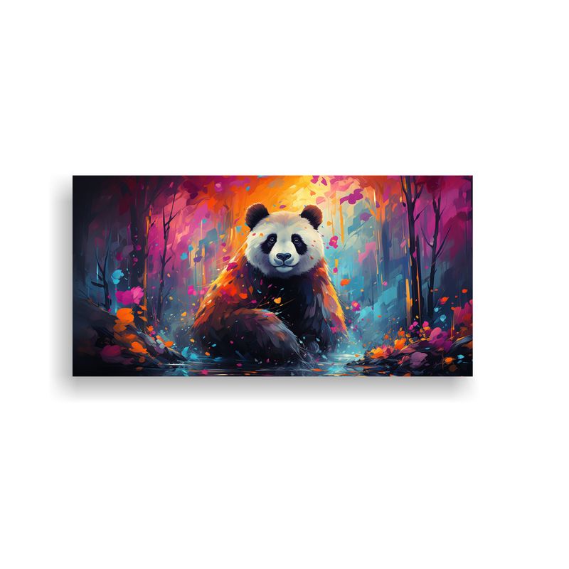 GENERICO - Cuadro De Panda Estilo Pintura Al Estilo óleo 100x50 Cm