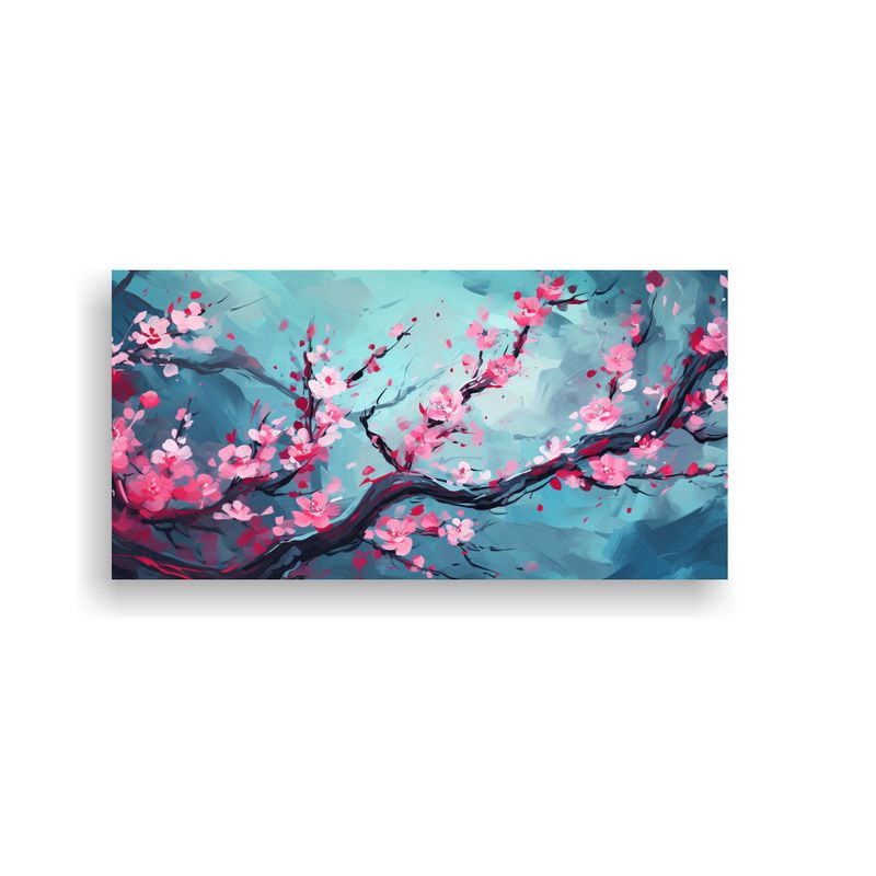 GENERICO - Composición Neonoir En Turquesa Y Rosa Para Un 80x40 Cm