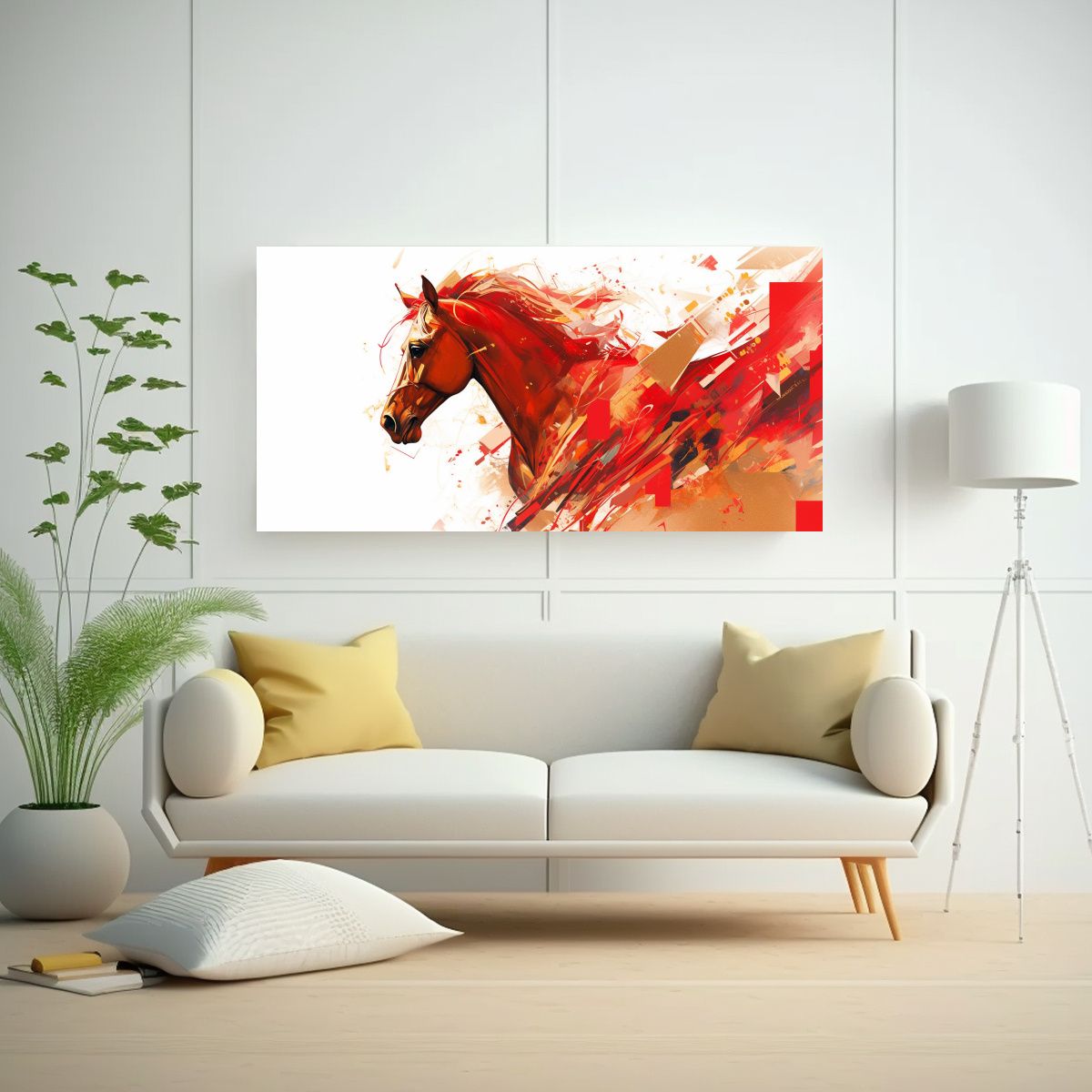 GENERICO - Pintura Decorativa De Arte Pop De Un Caballo De 100x50 Cm