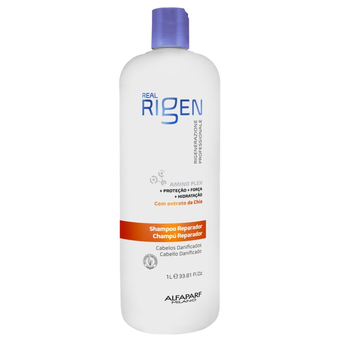 ALFAPARF MILANO - SHAMPOO ALFAPARF REAL RIGEN REPARADOR 1LT CABELLO DAÑADO