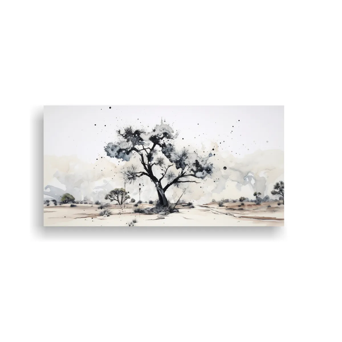 GENERICO - Pintura Abstracta De Lienzo Cuadro A Joshua Tree 100x50 Cm