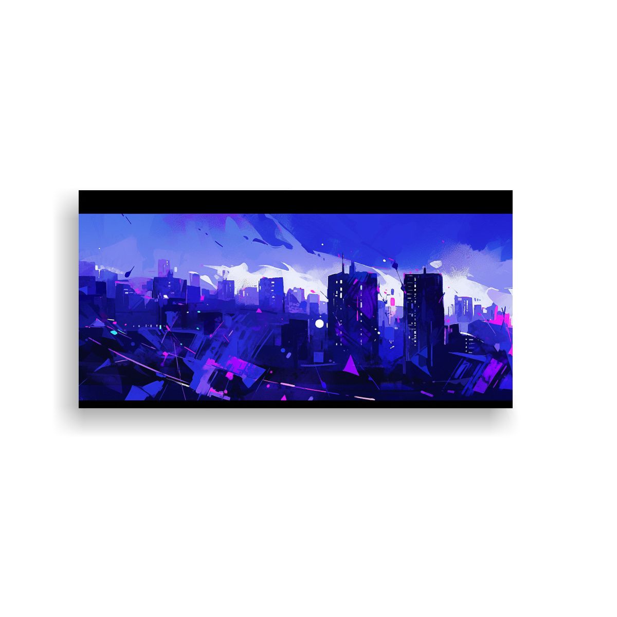 GENERICO - Tela En Bastidor Imagen Brillante De Santiago En 80x40 Cm