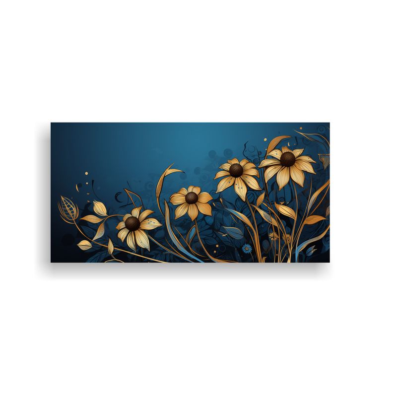 GENERICO - Cuadro Calidos Actuales De Hierbas De Echinacea 80x40 Cm