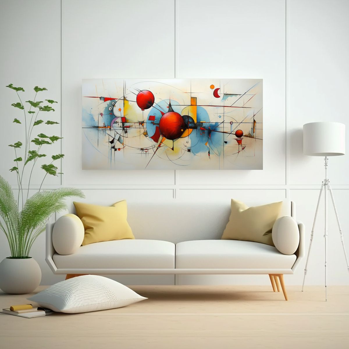 GENERICO - Pintura Abstracta Con Estilo Vanguardia Y 80x40 Cm