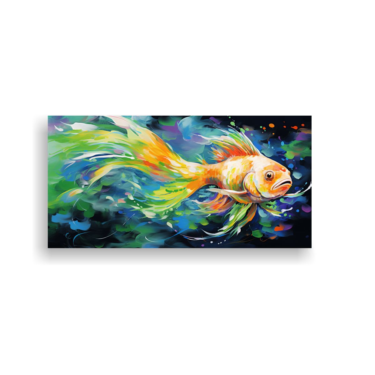 GENERICO - Cuadro Expresion Riqueza Visual Peces Acuario En 100x50 Cm